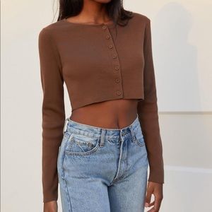 brandy meville athelia brown cardigan